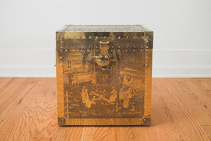 Brass Trunk Side Table
