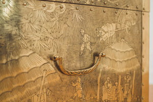 Brass Trunk Side Table