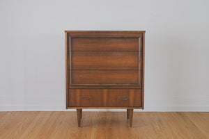 MCM Walnut Highboy Dresser