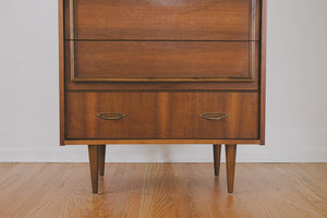 MCM Walnut Highboy Dresser