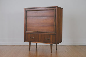 MCM Walnut Highboy Dresser
