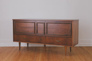 MCM Walnut Lowboy Dresser