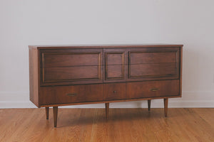 MCM Walnut Lowboy Dresser