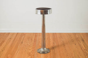Chrome & Leather Stool