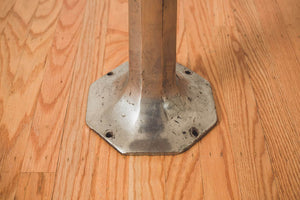 Chrome & Leather Stool