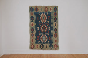 Vintage Wool Kilim Rug
