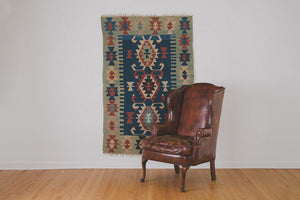 Vintage Wool Kilim Rug
