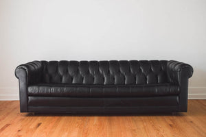 Black Leather Chesterfield