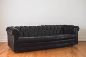 Black Leather Chesterfield