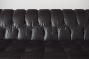 Black Leather Chesterfield