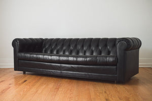Black Leather Chesterfield