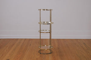 Brass & Glass Plant Stand