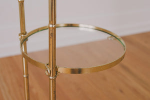 Brass & Glass Plant Stand