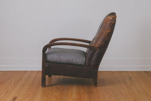 HS Collection Leather Club Chair
