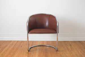 Leather & Chrome Chair