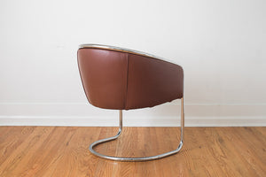 Leather & Chrome Chair