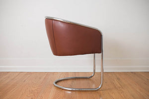Leather & Chrome Chair