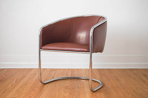 Leather & Chrome Chair