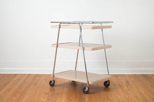 Pink Metal Bar Cart