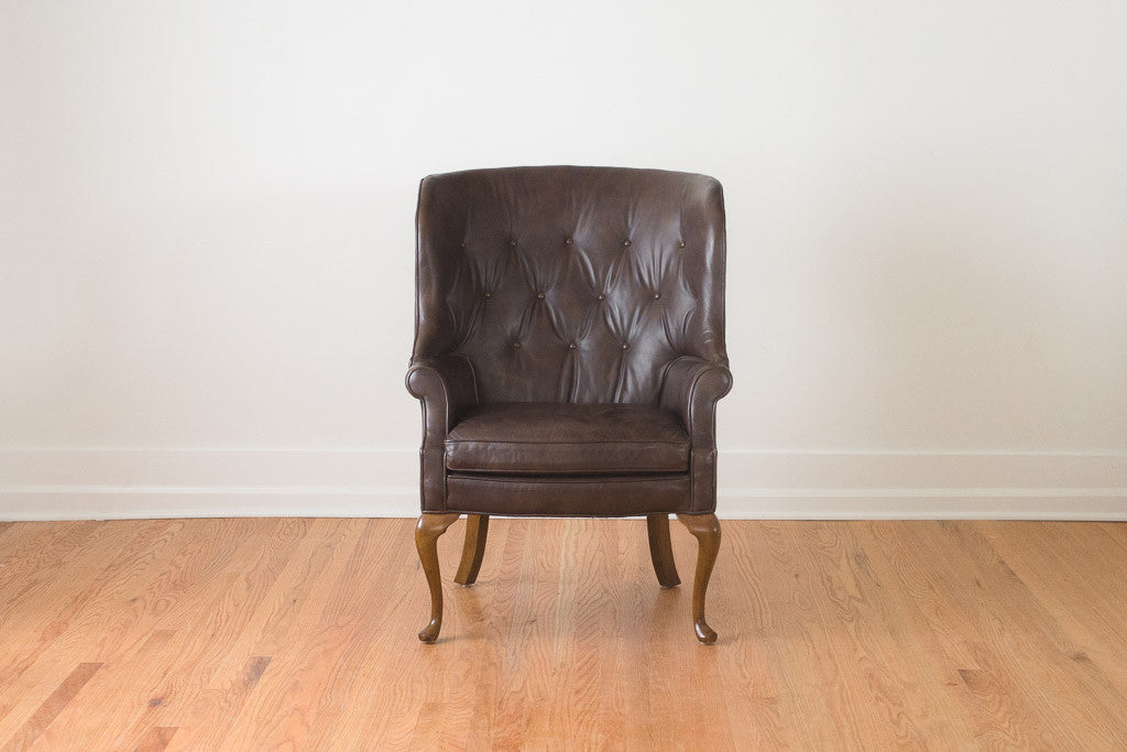 Drexel Leather Professor's Chair