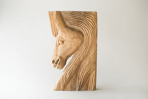 Carved Horse Bust