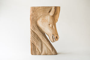 Carved Horse Bust