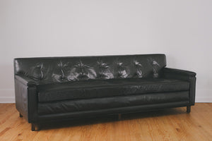 MCM Black Leather Sofa