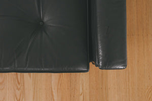MCM Black Leather Sofa
