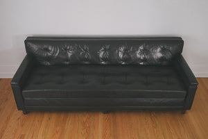 MCM Black Leather Sofa