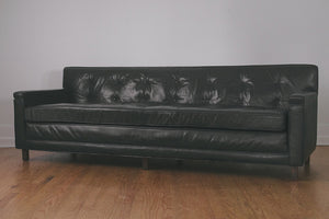 MCM Black Leather Sofa