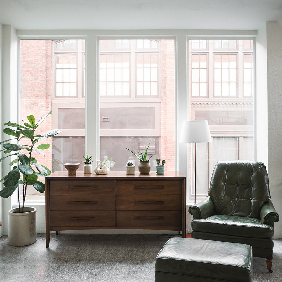 Leather Chair & Ottoman