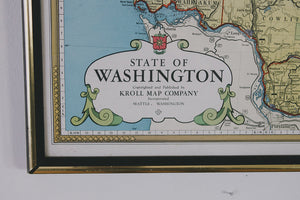 Vintage State of Washington Map