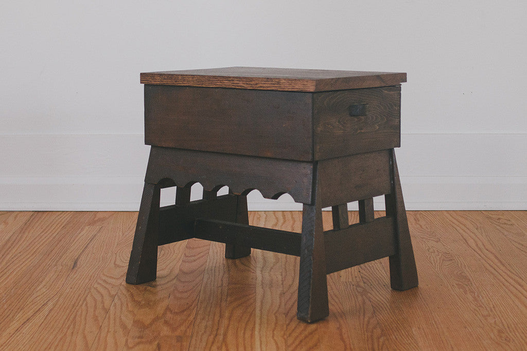 Vintage Handcrafted Storage Stool