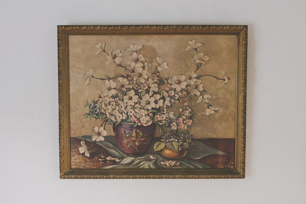 Large Vintage Floral Print