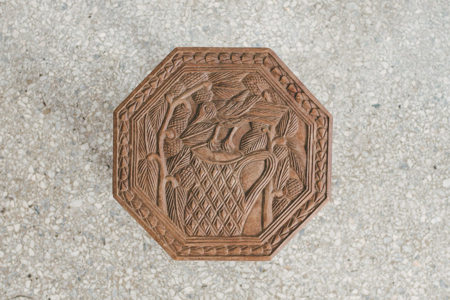 Carved Bird Table
