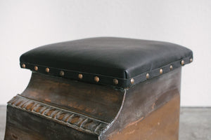 Copper & Leather Stool
