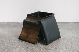 Copper & Leather Stool