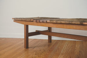 MCM Jute & Slat Bench