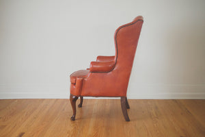 Distressed Leather Wingback