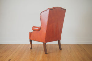 Distressed Leather Wingback