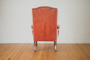 Distressed Leather Wingback