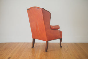 Distressed Leather Wingback