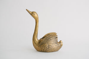 Brass Swan Planter