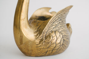 Brass Swan Planter