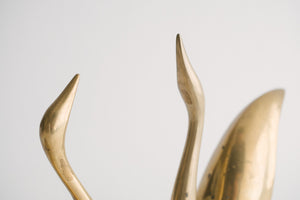 Brass Geometric Swans