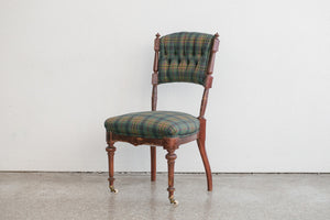 Plaid Eastlake Chair