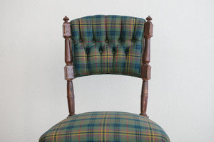 Plaid Eastlake Chair