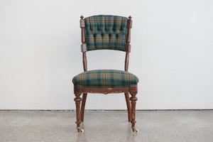 Plaid Eastlake Chair