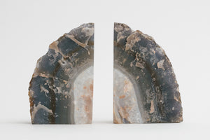 Blue Agate Bookends