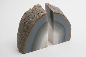 Blue Agate Bookends